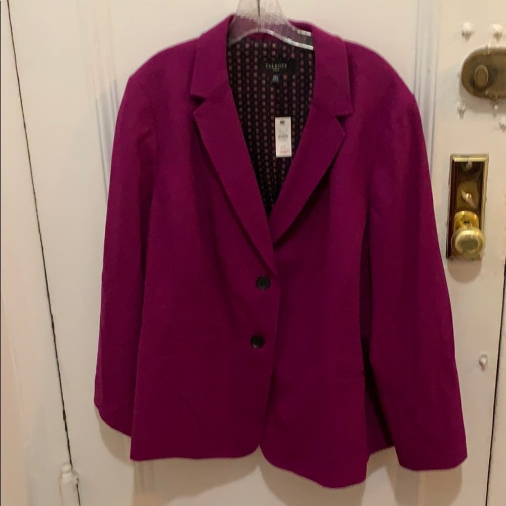 Talbots Rare Fuschia Plus Blazer NWT